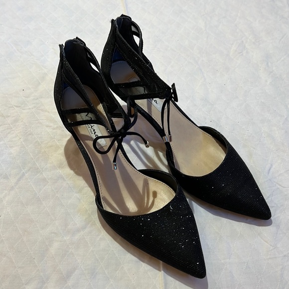 Nina Shoes Black Sparkle Nina Kitten Heels Poshmark